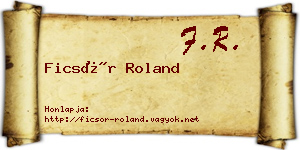 Ficsór Roland névjegykártya