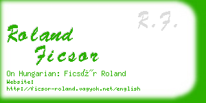 roland ficsor business card